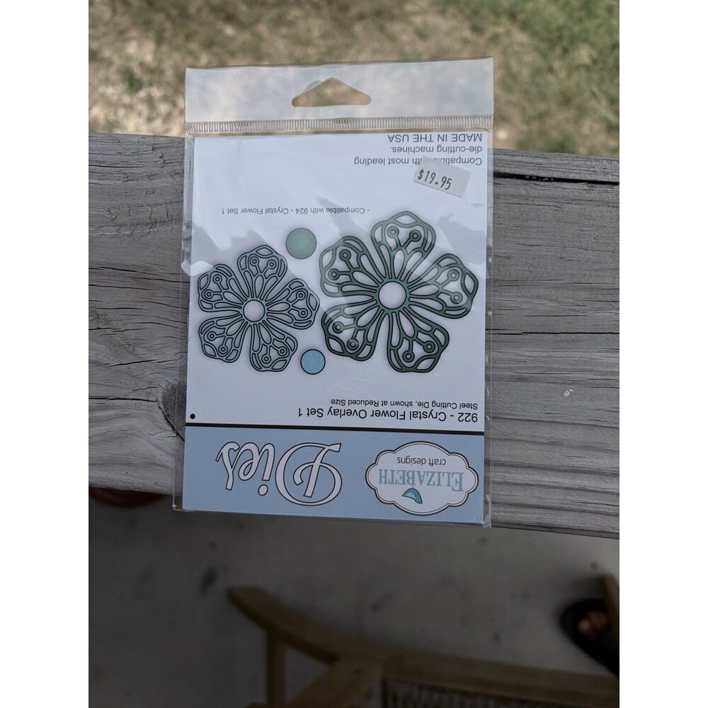 Elizabeth craft designs 922 Crystal Flower Overlay Set 1 Steel Cutting Die